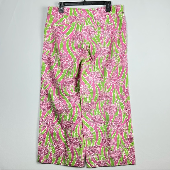 LILLY PULITZER Palm Beach Collection linen Lionfish drawstring pants - size 12 - Picture 3 of 5